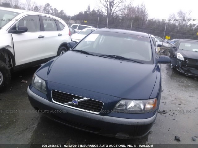 YV1RS61R522146767 - 2002 VOLVO S60 BLUE photo 6