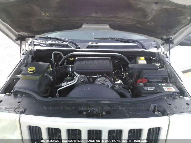 1J8HH48N46C319422 - 2006 JEEP COMMANDER SILVER photo 10