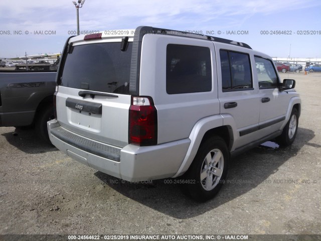 1J8HH48N46C319422 - 2006 JEEP COMMANDER SILVER photo 4