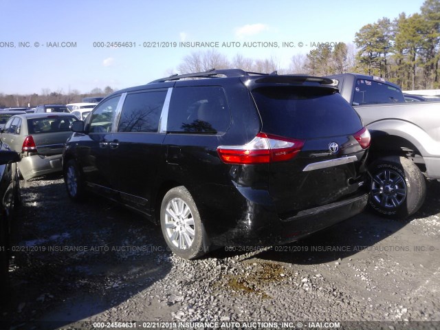 5TDDZ3DC4HS167662 - 2017 TOYOTA SIENNA XLE/LIMITED BLACK photo 3