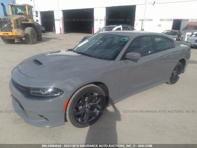 2C3CDXCT1KH526852 - 2019 DODGE CHARGER R/T GRAY photo 2