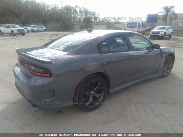 2C3CDXCT1KH526852 - 2019 DODGE CHARGER R/T GRAY photo 4