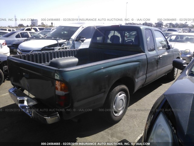 4TAVL52N2XZ501668 - 1999 TOYOTA TACOMA XTRACAB GREEN photo 4