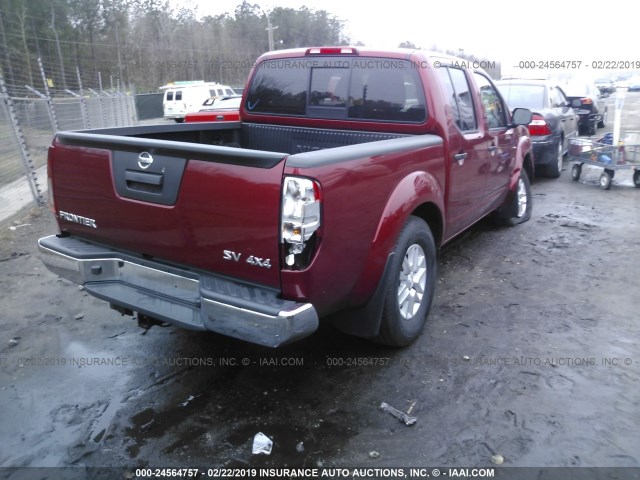 1N6AD0EVXKN703797 - 2019 NISSAN FRONTIER RED photo 4