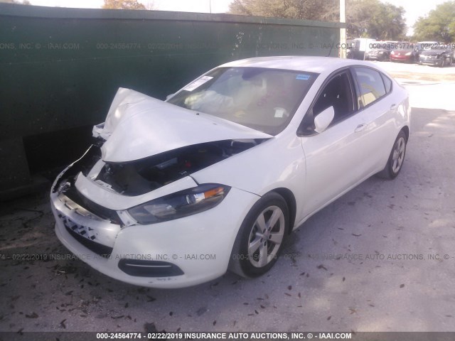 1C3CDFBB8GD551030 - 2016 DODGE DART SXT WHITE photo 2