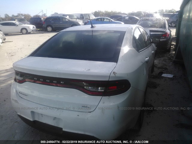 1C3CDFBB8GD551030 - 2016 DODGE DART SXT WHITE photo 4