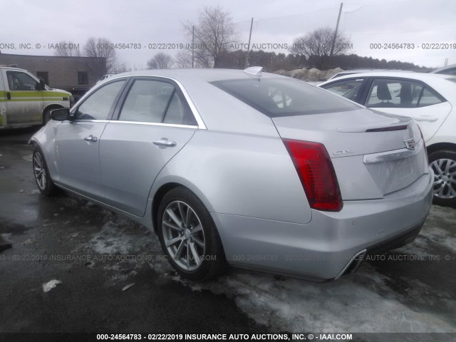 1G6AR5SS5K0105810 - 2019 CADILLAC CTS LUXURY SILVER photo 3