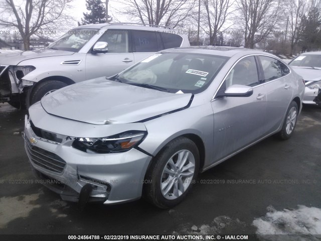 1G1ZD5ST4JF228784 - 2018 CHEVROLET MALIBU LT SILVER photo 2