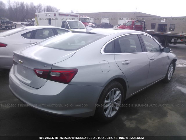 1G1ZD5ST4JF228784 - 2018 CHEVROLET MALIBU LT SILVER photo 4