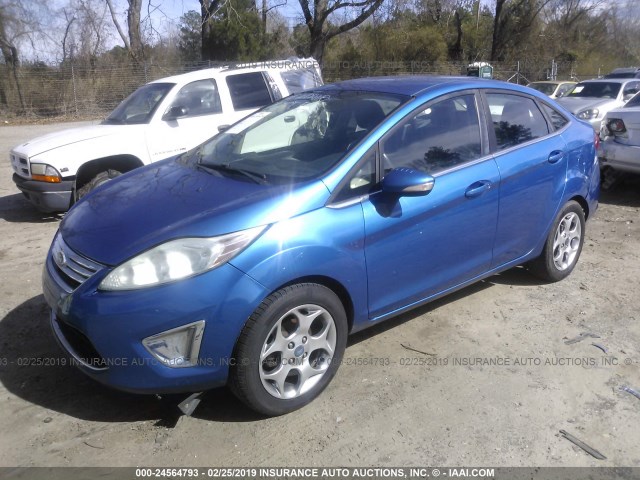 3FADP4CJ6BM100697 - 2011 FORD FIESTA SEL BLUE photo 2