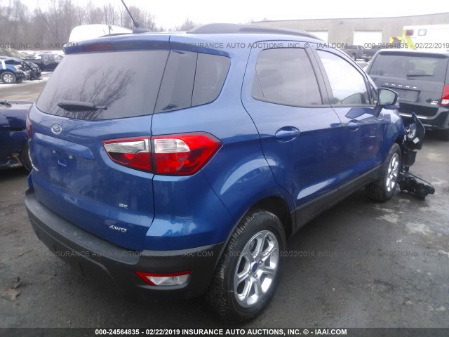 MAJ6S3GL6KC251246 - 2019 FORD ECOSPORT  BLUE photo 4