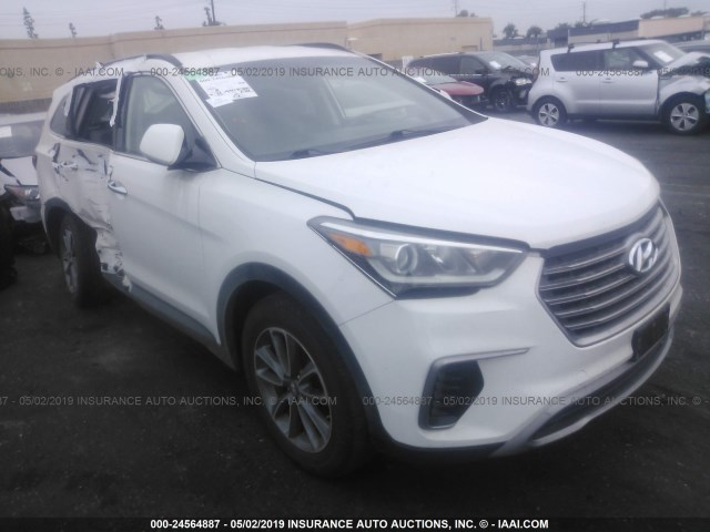 KM8SM4HF1HU177430 - 2017 HYUNDAI SANTA FE SE WHITE photo 1