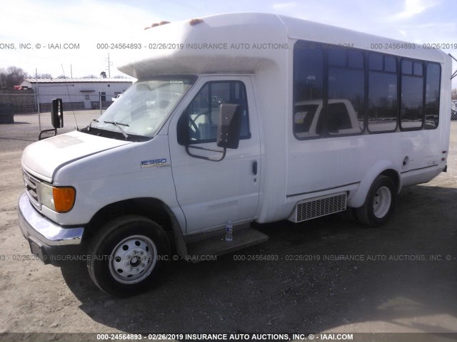 1FDWE35L76DA32019 - 2006 FORD ECONOLINE E350 SUPER DUTY CTWAY VAN WHITE photo 2