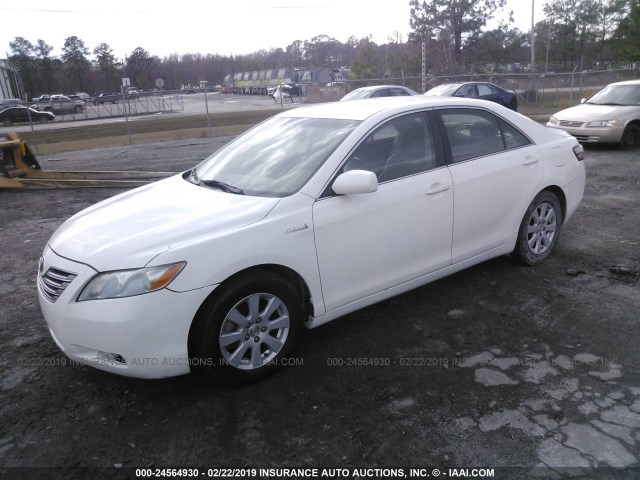 4T1BB46K89U084511 - 2009 TOYOTA CAMRY HYBRID WHITE photo 2