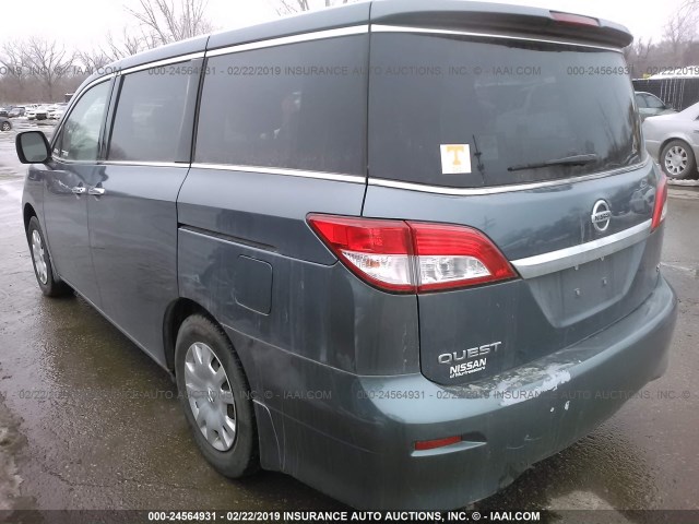 JN8AE2KP5B9009338 - 2011 NISSAN QUEST S/SV/SL/LE GRAY photo 3