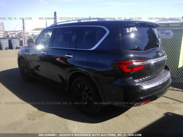 JN8AZ2NF3J9662806 - 2018 INFINITI QX80 SIGNATURE BLACK photo 3