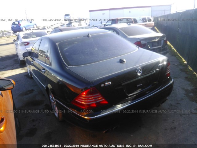 WDBNG74J15A460605 - 2005 MERCEDES-BENZ S 55 AMG BLACK photo 3