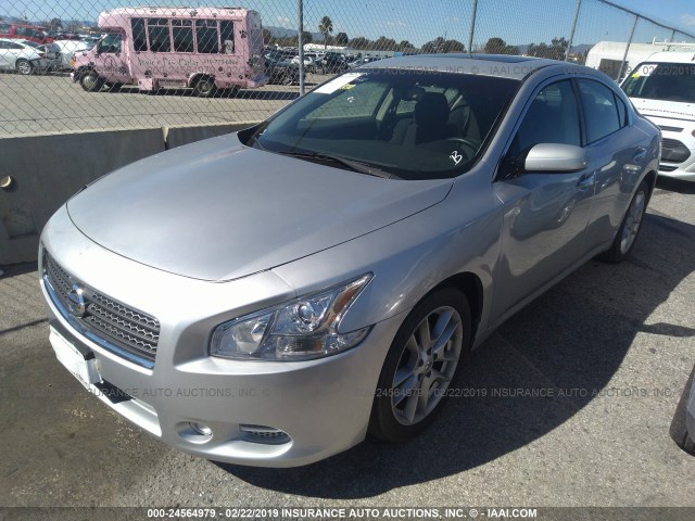 1N4AA5AP9CC859817 - 2012 NISSAN MAXIMA S/SV SILVER photo 2