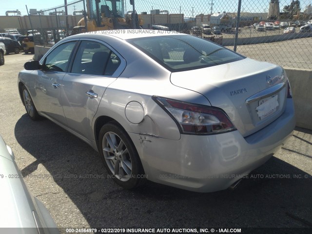 1N4AA5AP9CC859817 - 2012 NISSAN MAXIMA S/SV SILVER photo 3