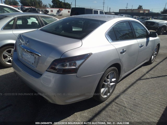 1N4AA5AP9CC859817 - 2012 NISSAN MAXIMA S/SV SILVER photo 4