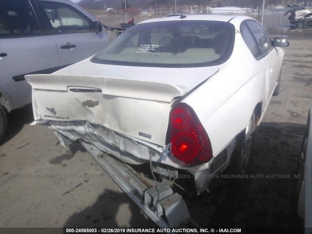 2G1WK15K579349958 - 2007 CHEVROLET MONTE CARLO LT WHITE photo 4