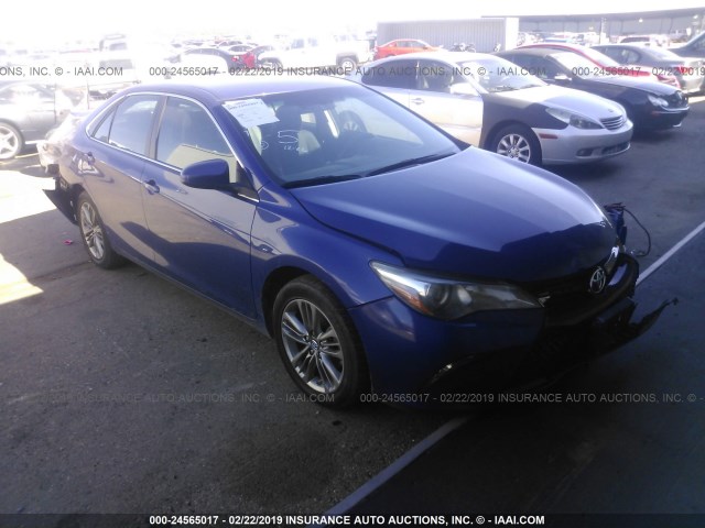 4T1BF1FK4GU589123 - 2016 TOYOTA CAMRY LE/XLE/SE/XSE BLUE photo 1
