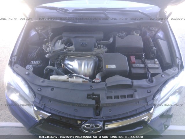 4T1BF1FK4GU589123 - 2016 TOYOTA CAMRY LE/XLE/SE/XSE BLUE photo 10