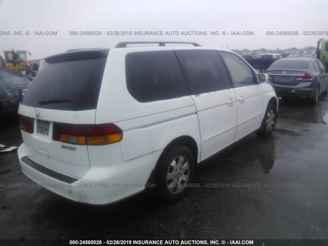 5FNRL18023B001049 - 2003 HONDA ODYSSEY EXL WHITE photo 4