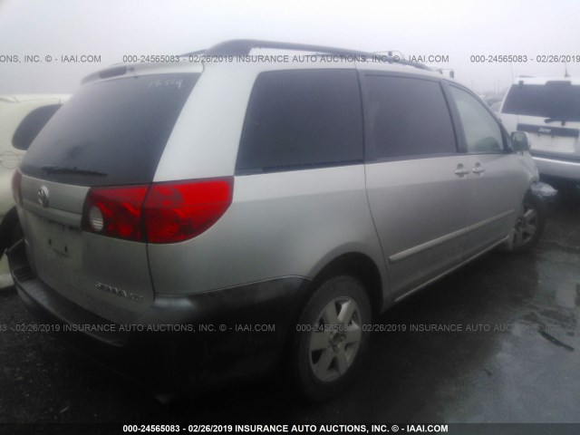 5TDZK22C79S260104 - 2009 TOYOTA SIENNA XLE/XLE LIMITED SILVER photo 4