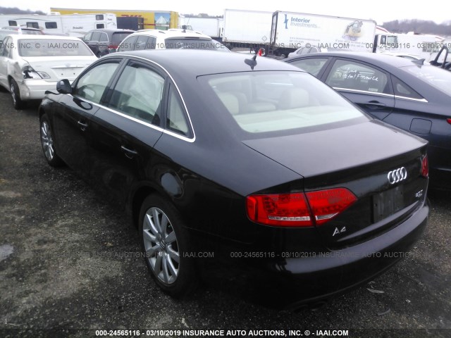 WAUFFAFL3BN006376 - 2011 AUDI A4 PREMIUM PLUS BLACK photo 3