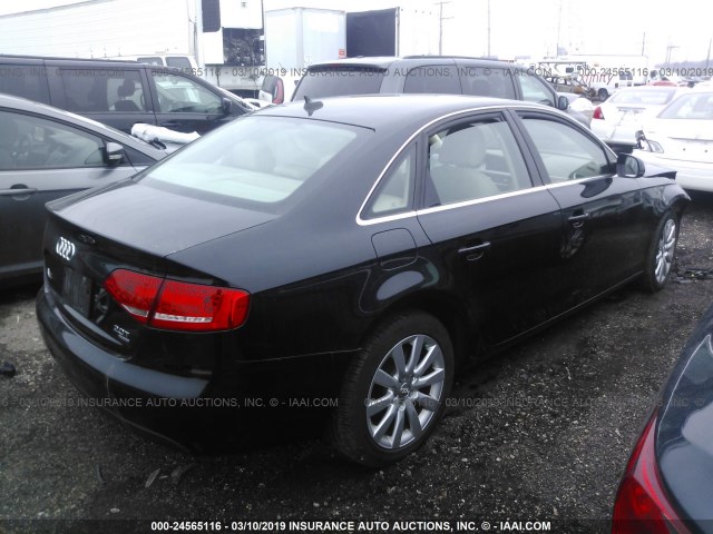 WAUFFAFL3BN006376 - 2011 AUDI A4 PREMIUM PLUS BLACK photo 4