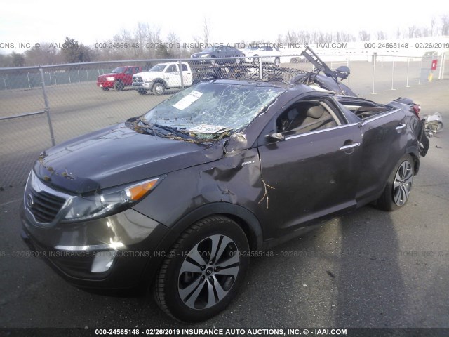 KNDPCCA20B7030584 - 2011 KIA SPORTAGE EX/SX BROWN photo 2