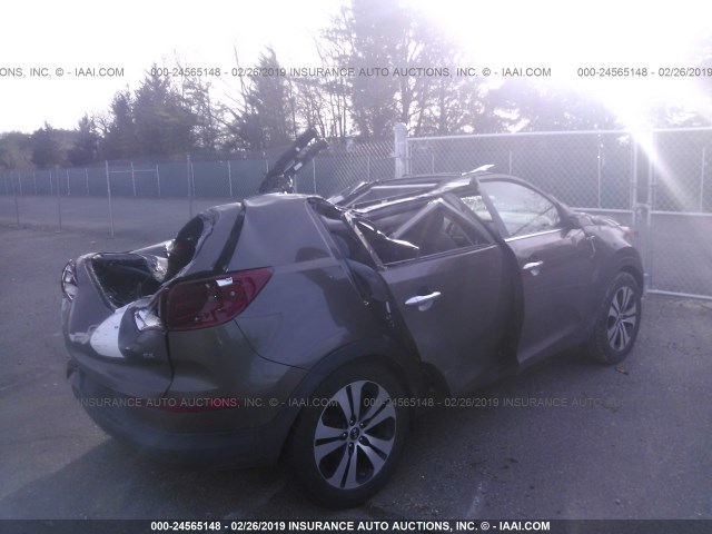 KNDPCCA20B7030584 - 2011 KIA SPORTAGE EX/SX BROWN photo 4