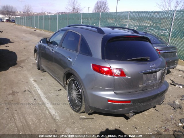 JNRAS08W16X202496 - 2006 INFINITI FX35 GRAY photo 3