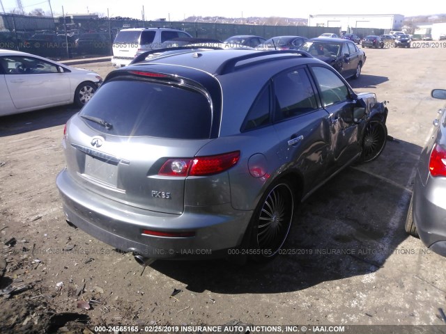 JNRAS08W16X202496 - 2006 INFINITI FX35 GRAY photo 4