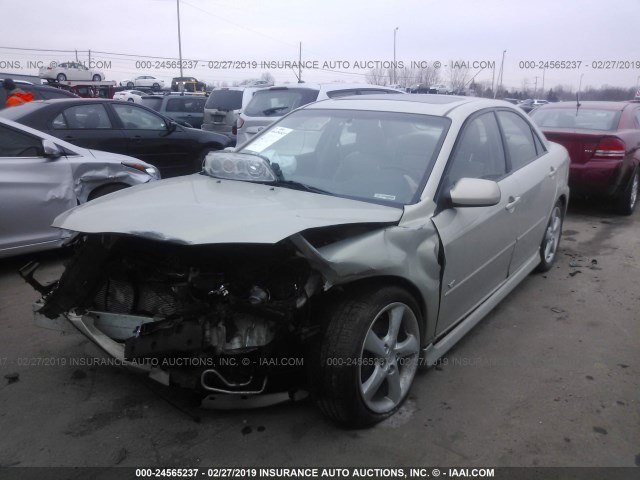 1YVHP80D555M16730 - 2005 MAZDA 6 S BEIGE photo 2