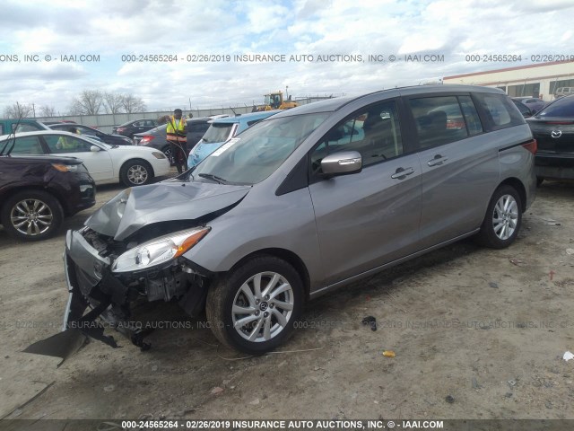 JM1CW2BL0F0183861 - 2015 MAZDA 5 SPORT GRAY photo 2