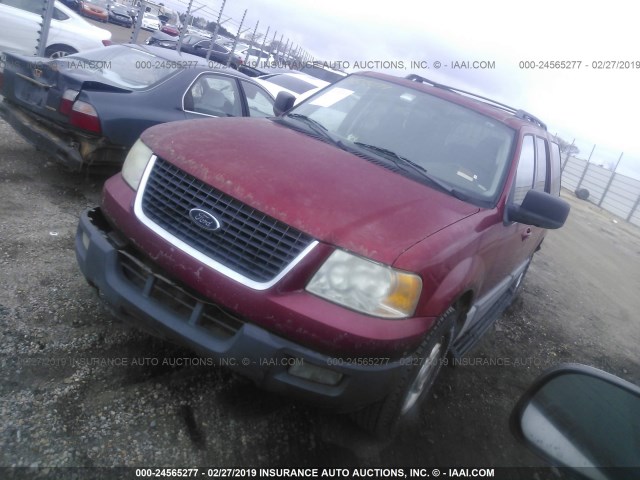 1FMPU16505LA66626 - 2005 FORD EXPEDITION XLT RED photo 2