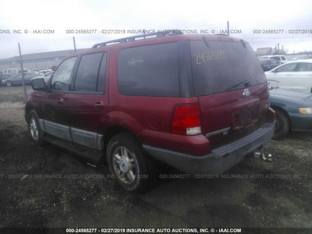 1FMPU16505LA66626 - 2005 FORD EXPEDITION XLT RED photo 3