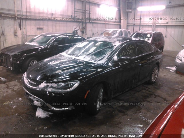 1C3CCCAB6FN574981 - 2015 CHRYSLER 200 LIMITED BLACK photo 2