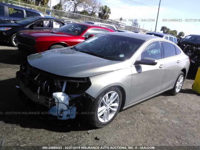 1G1ZJ5SU6HF150374 - 2017 CHEVROLET MALIBU HYBRID SILVER photo 2