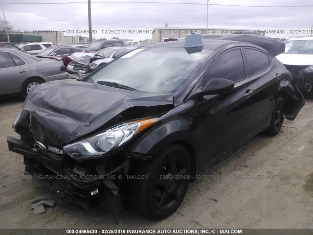 5NPDH4AE9CH114548 - 2012 HYUNDAI ELANTRA GLS/LIMITED BLACK photo 2