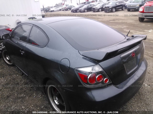 JTKDE167380269742 - 2008 TOYOTA SCION TC შავი ფოტო 3