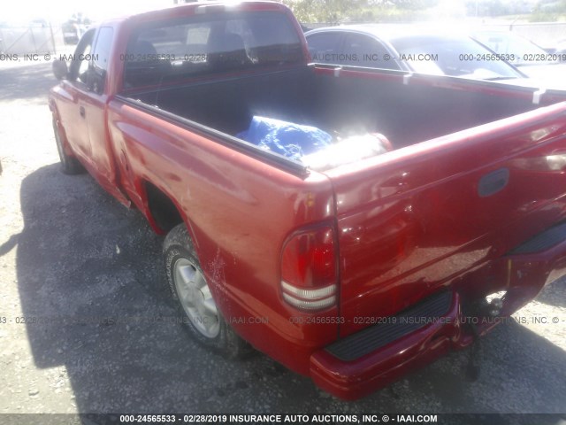 1B7GL22XXYS718926 - 2000 DODGE DAKOTA RED photo 3