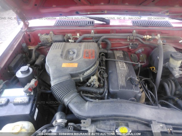 1N6SD16S0LC408381 - 1990 NISSAN D21 KING CAB RED photo 10