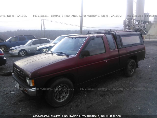 1N6SD16S0LC408381 - 1990 NISSAN D21 KING CAB RED photo 2