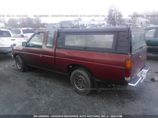 1N6SD16S0LC408381 - 1990 NISSAN D21 KING CAB RED photo 3