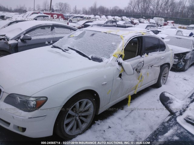 WBAHN83527DT68383 - 2007 BMW 750 WHITE photo 6