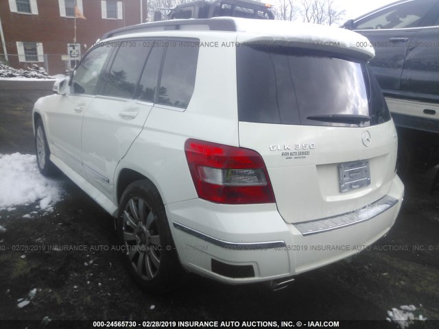 WDCGG8HB4AF274583 - 2010 MERCEDES-BENZ GLK 350 4MATIC WHITE photo 3