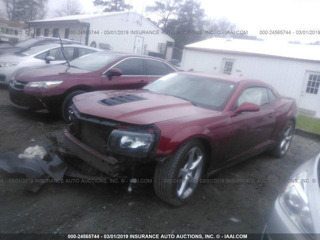 2G1FJ1EJXE9183606 - 2014 CHEVROLET CAMARO SS BURGUNDY photo 2